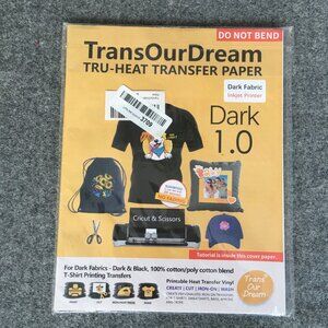 TransOurDream Tru-Heat Transfer Paper Dark 1.0 8.5x11 Set of 20x